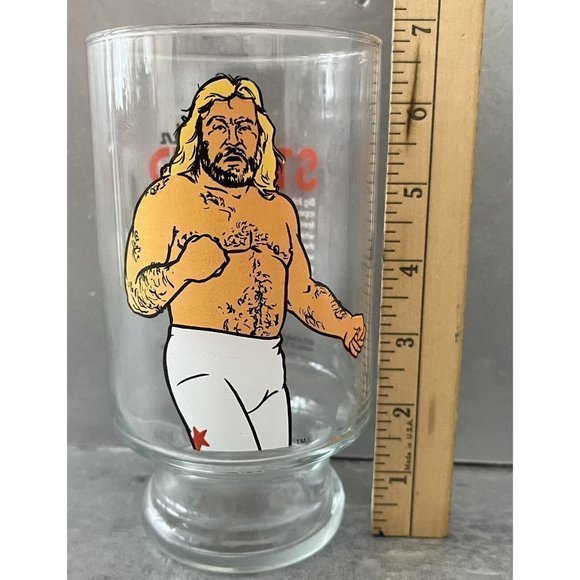 Vintage 1985 WWF Wrestling Big John Studd Glass 6-3/4" 28 oz - Picture 8 of 8